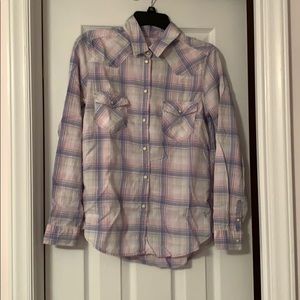 American Eagle Plaid Button Up